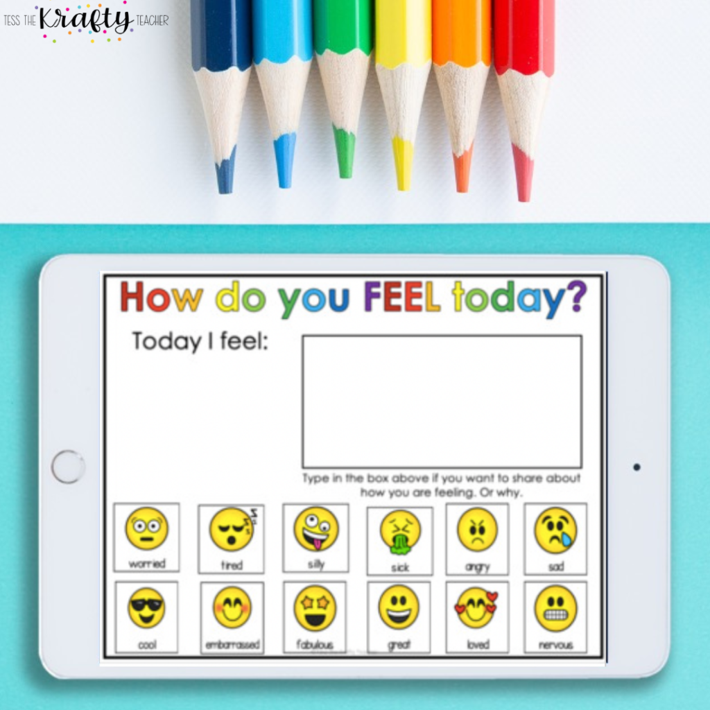 emoji digital check in on ipad