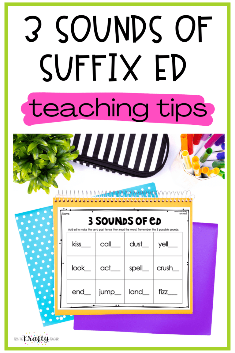 Teaching 3 Sounds Of The Suffix Ed The Krafty Teacher