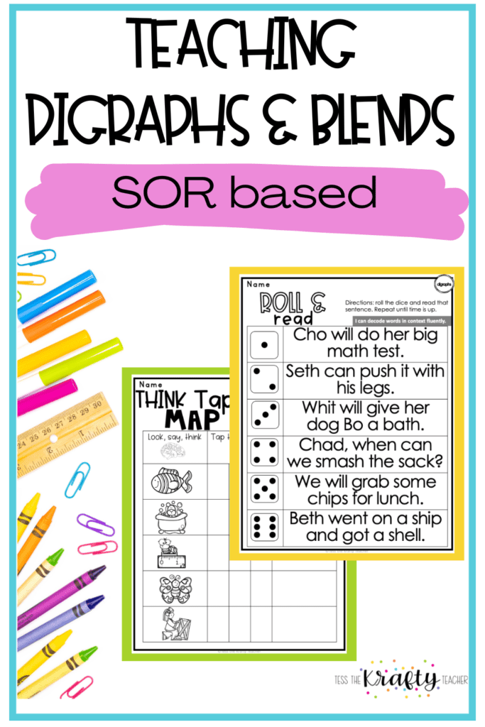 teaching digraphs and blends long pin